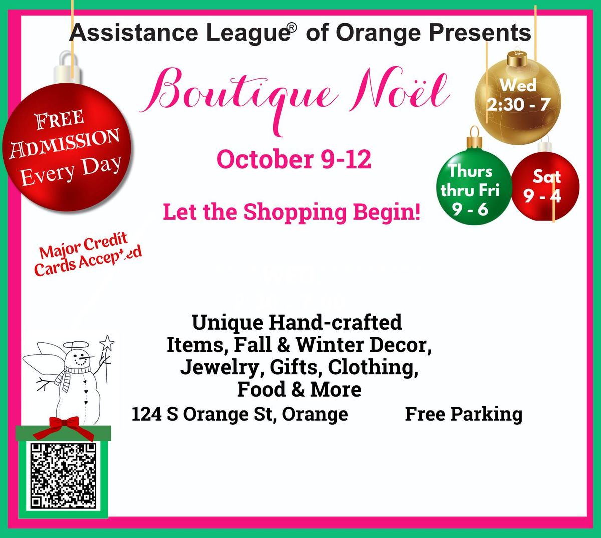 Assistance League of Orange Presents - Boutique Noel 2024