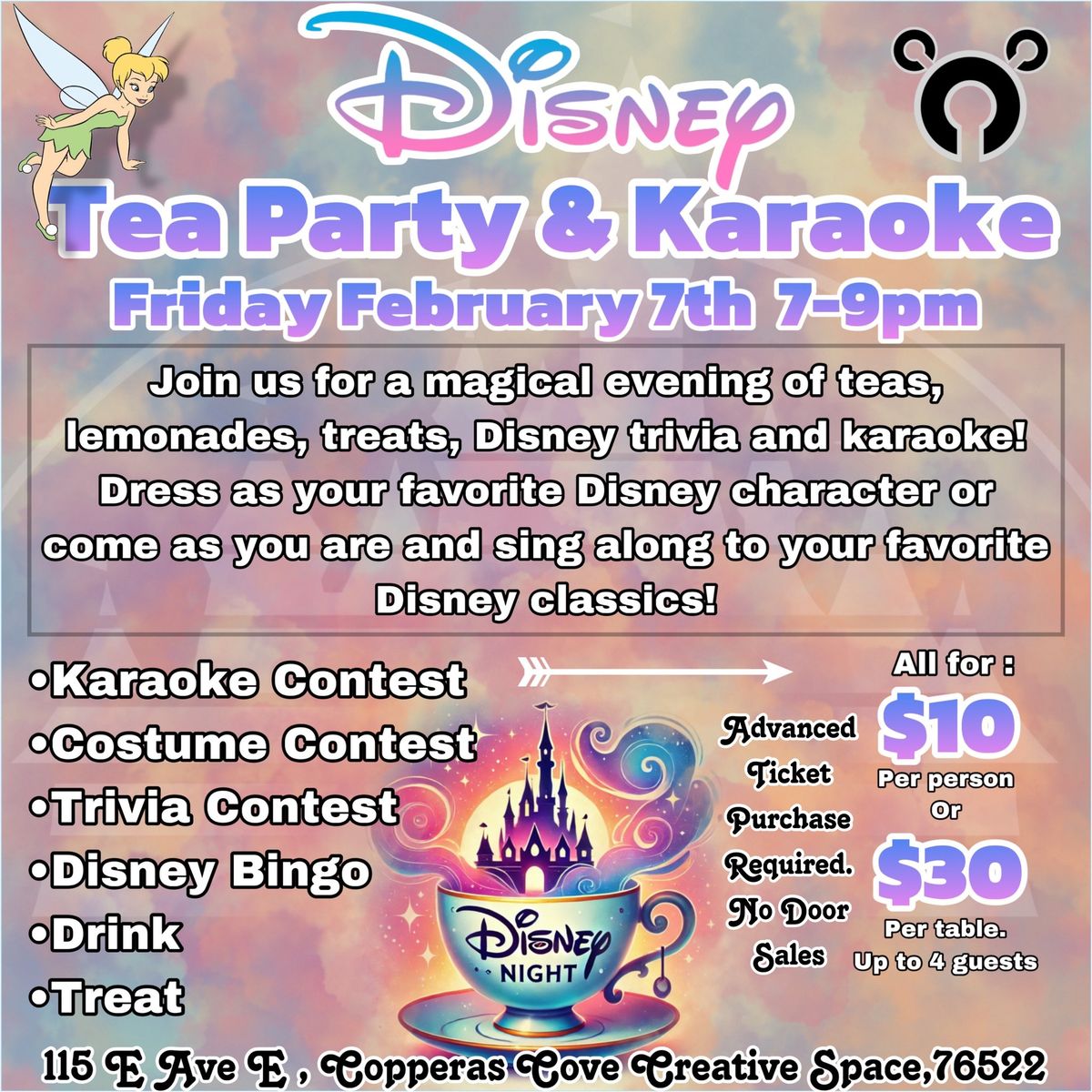 Disney Tea party and Karaoke 