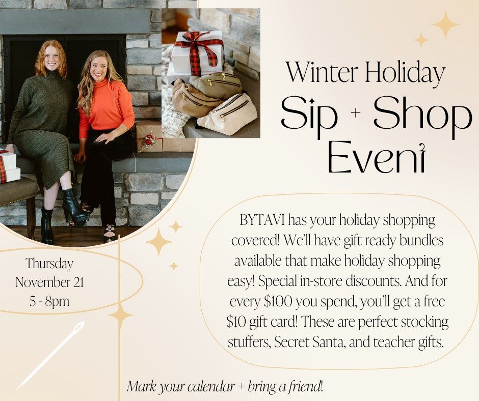 Holiday Sip + Shop