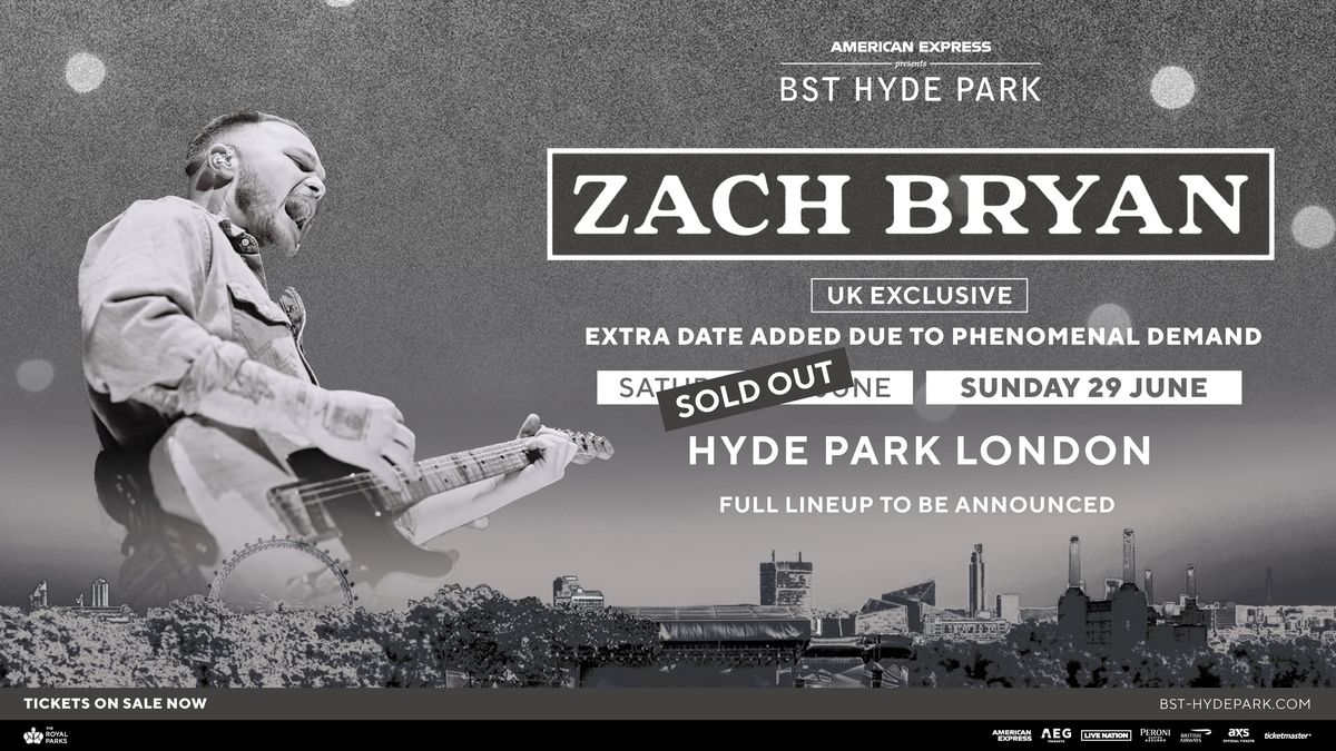 Zach Bryan at American Express presents BST Hyde Park 2025