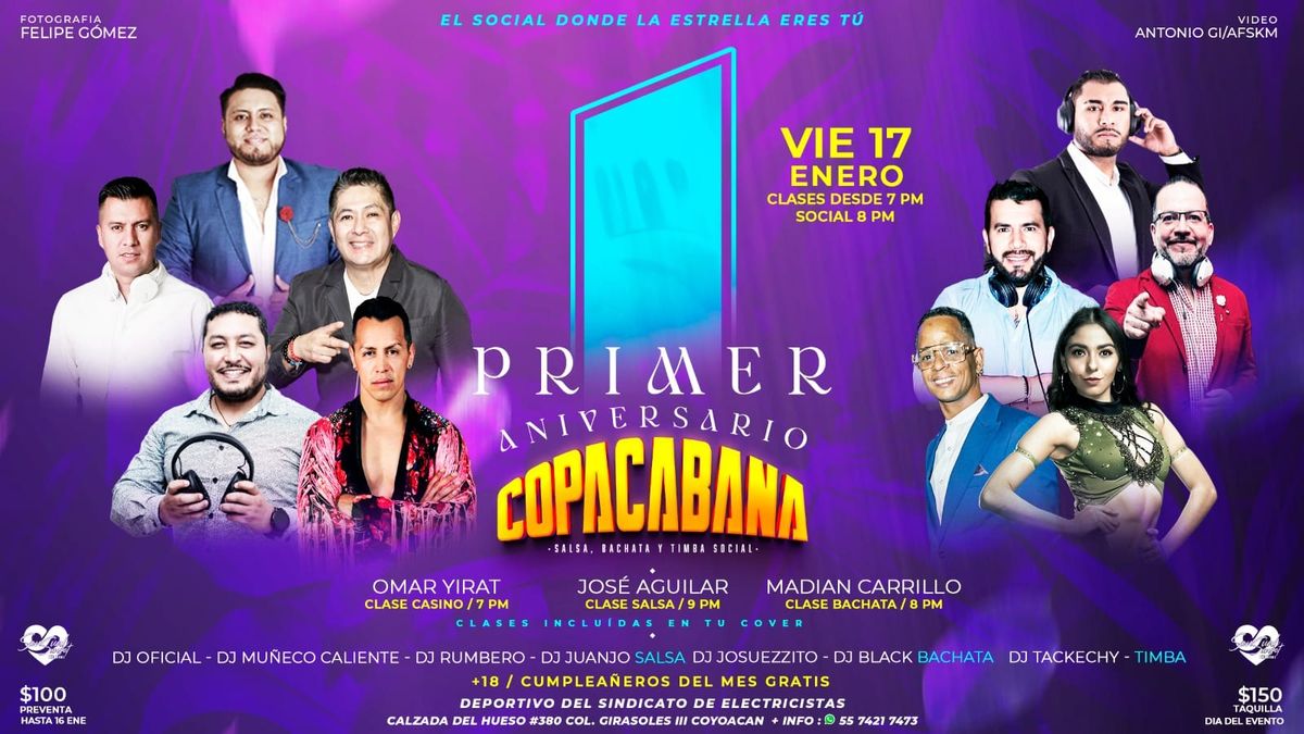 primer aniversario copacabana \ud83c\udf89