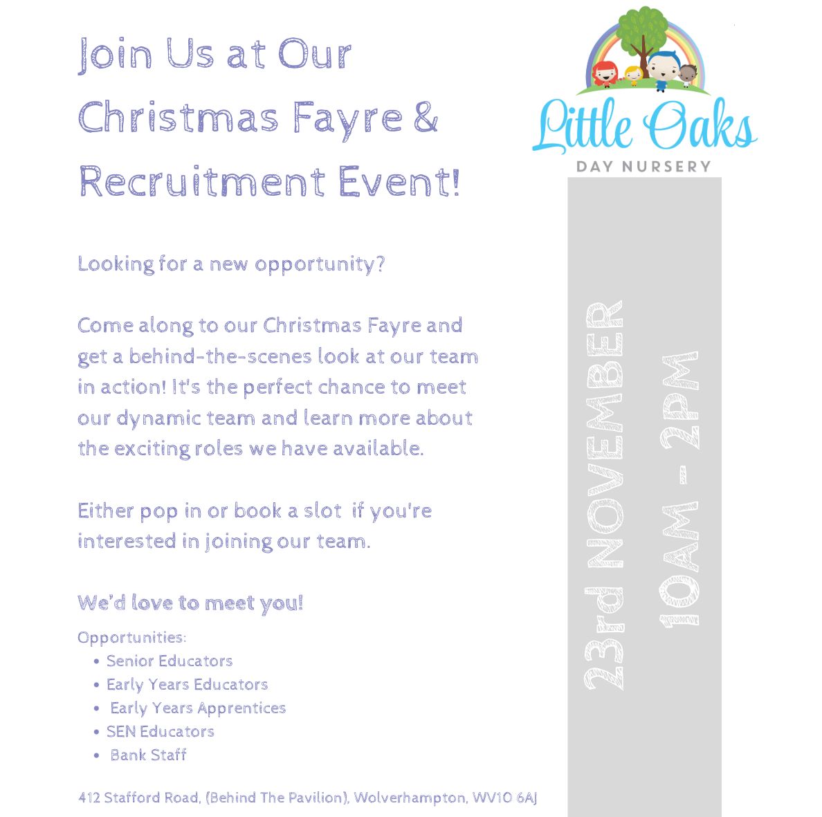 Christmas Fayre & Recruitment Event