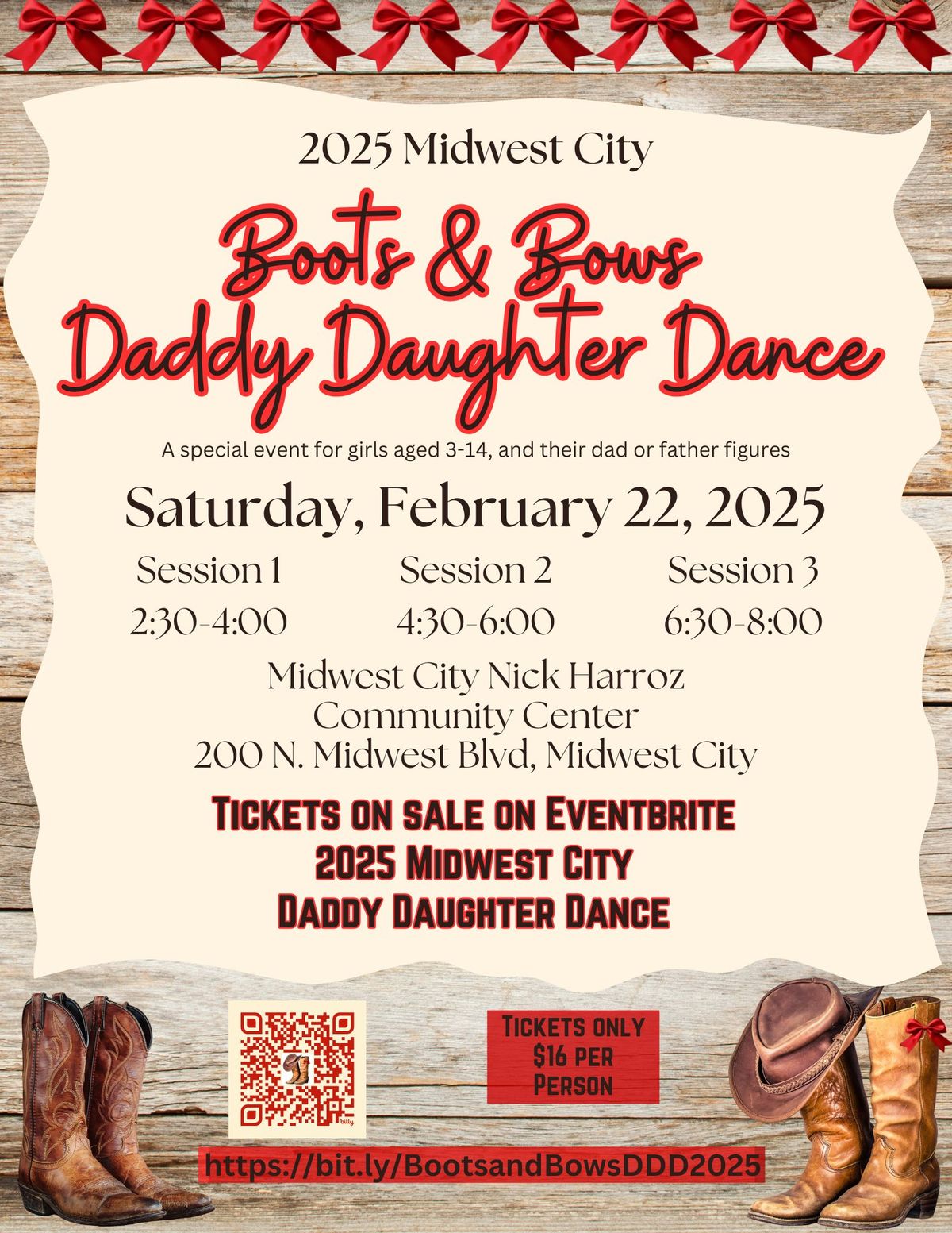 2025 Midwest City Boots & Bows Daddy Daughter Dance 