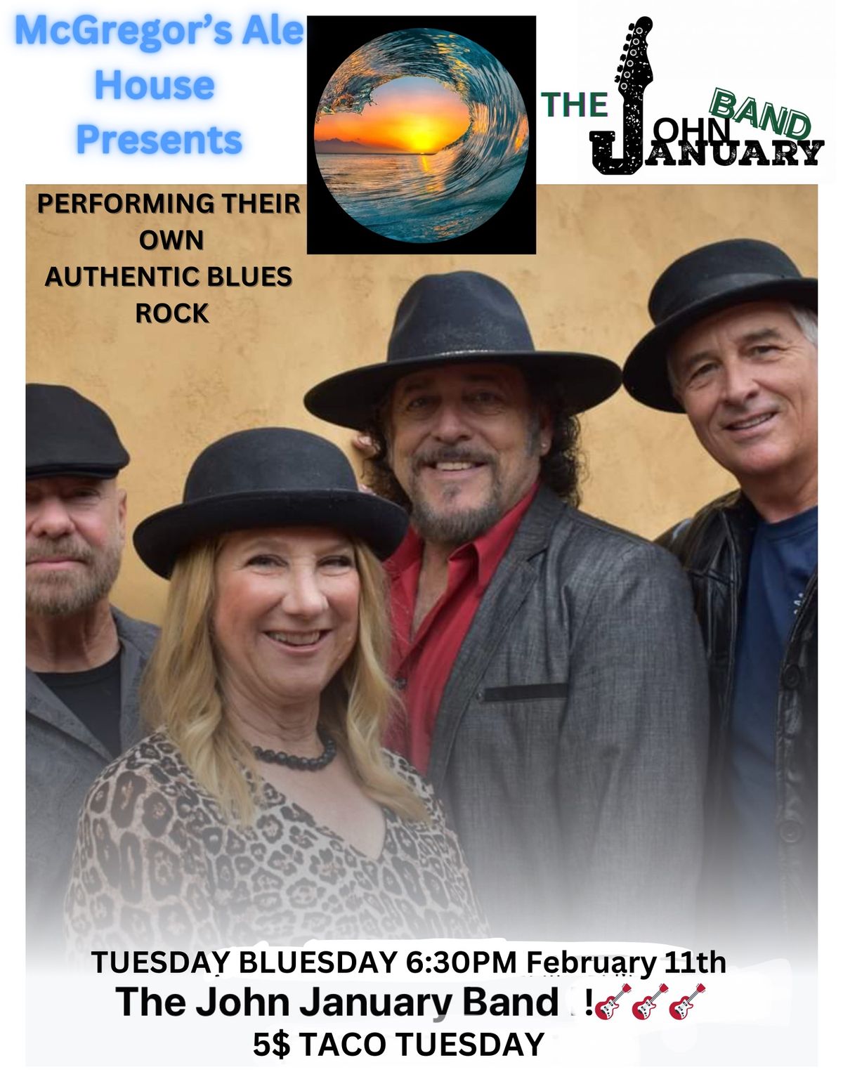 McGregor\u2019s Ale House presents JOHN JANUARY BAND on Bluesday Tuesday!