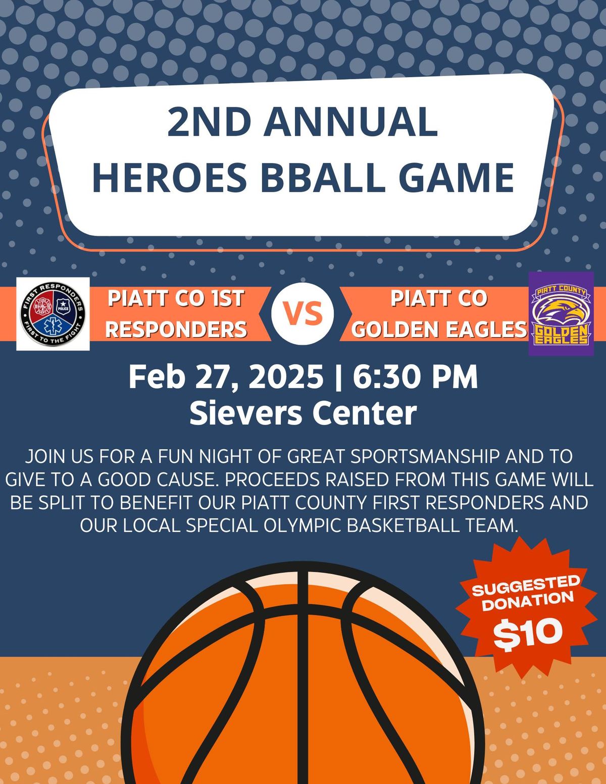 Piatt County Golden Eagles vs Piatt County First Responders 2nd Annual Heroes Game