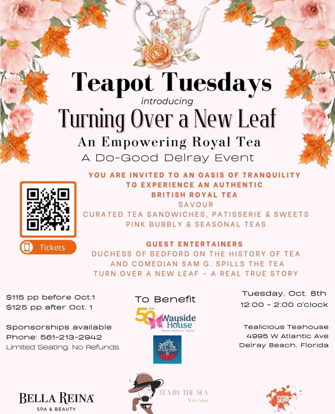 Fundraiser for Wayside House, Inc: An Empowering Royal Tea