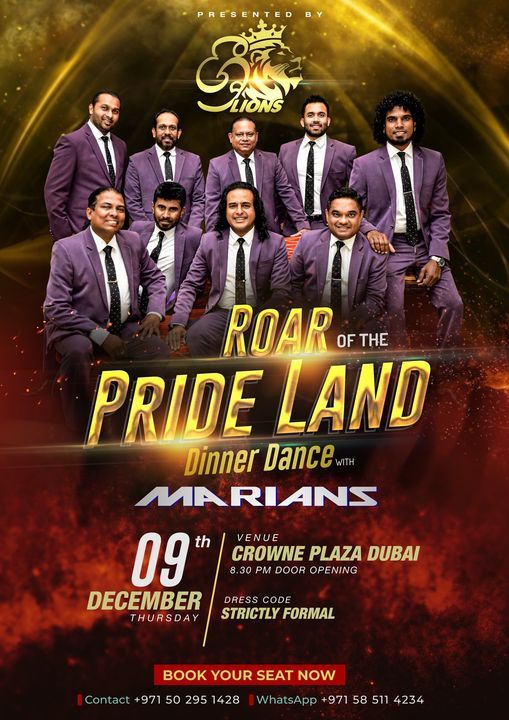 "Roar of the Pride Land" Dinner Dance with MARIANS