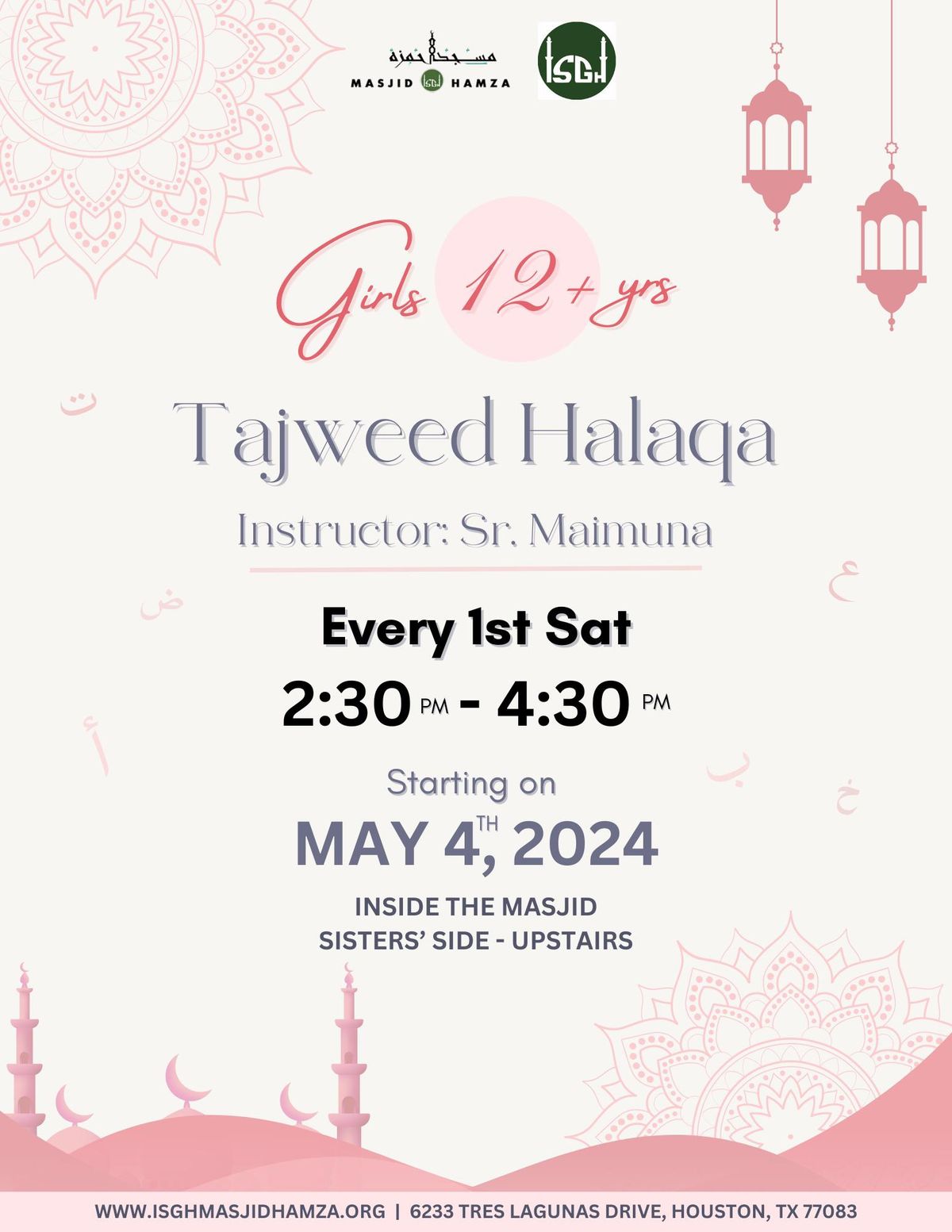 Tajweed for Girls 12yrs and up