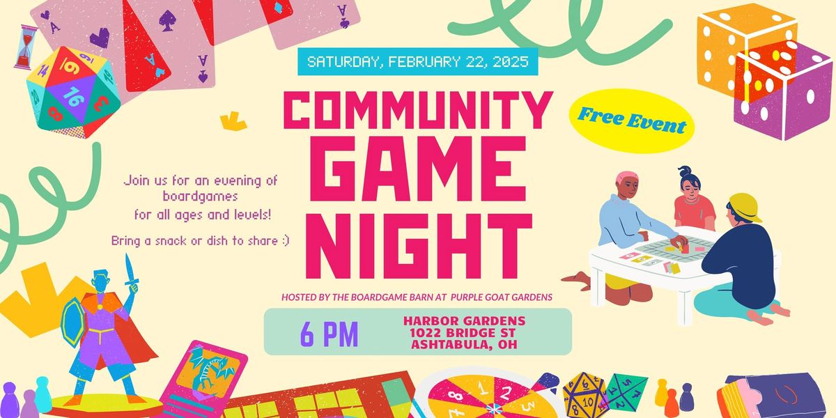 Community Boardgame Night @ Harbor Gardens!