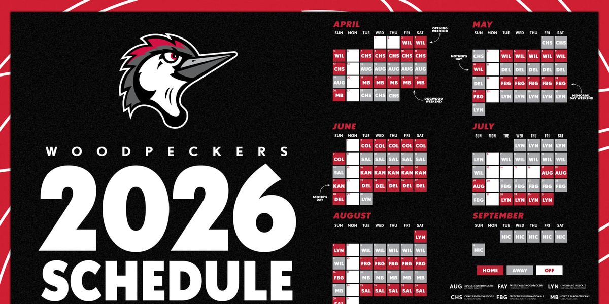 Hickory Crawdads vs. Fayetteville Woodpeckers