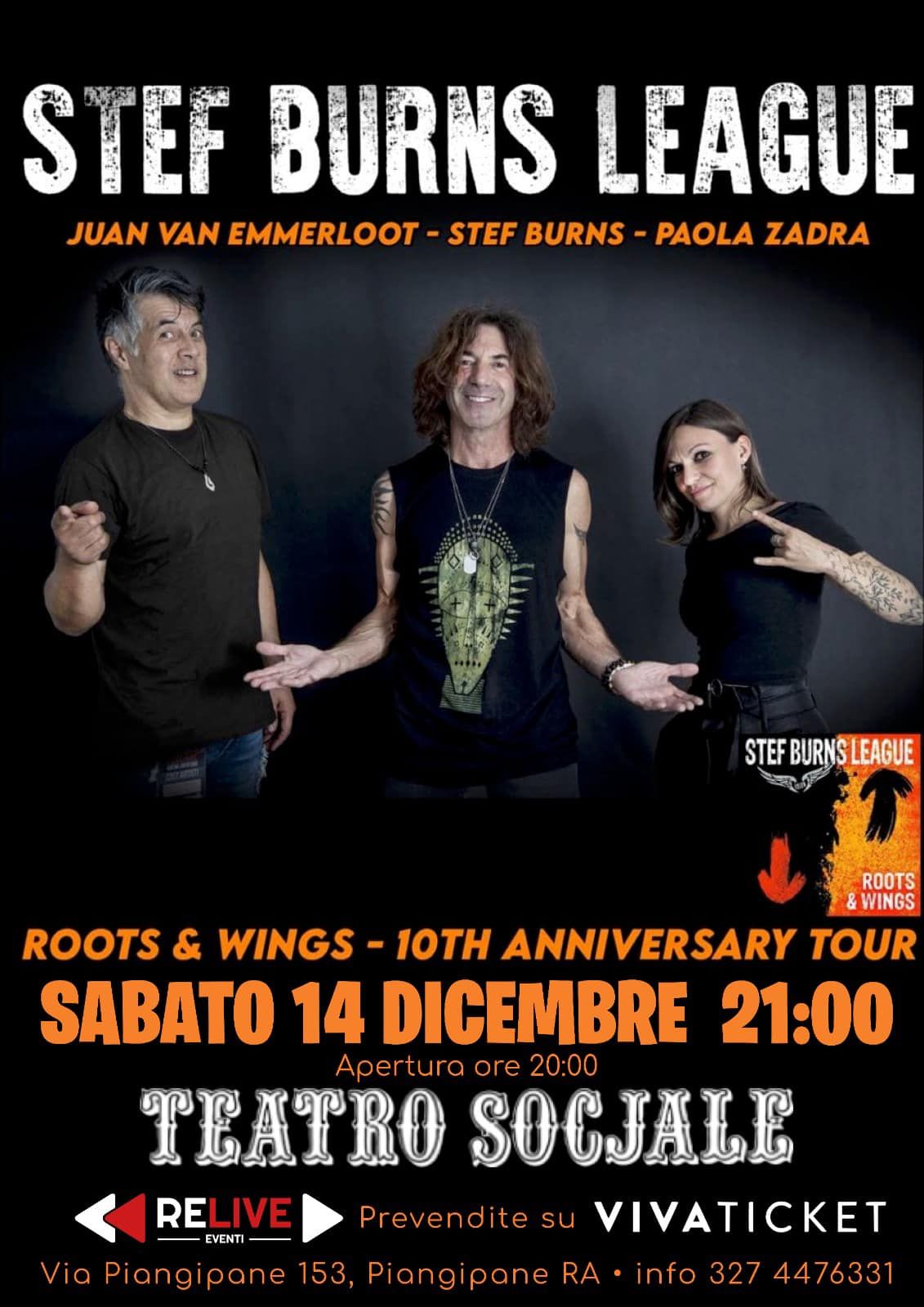 Stef Burns League Roots & Wings 10th Anniversary Tour