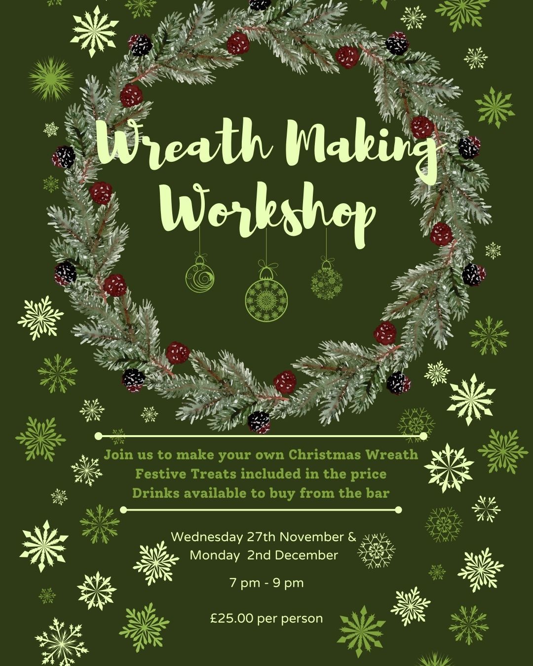 Christmas Wreath Workshop - FULL