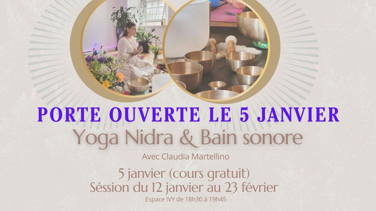 COURS D'ESSAI GRATUIT | Yoga Nidra & Bain sonore