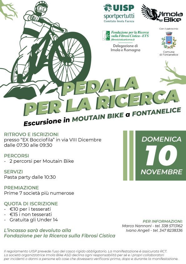 PEDALA PER LA RICERCA! Escursione in Mountain Bike