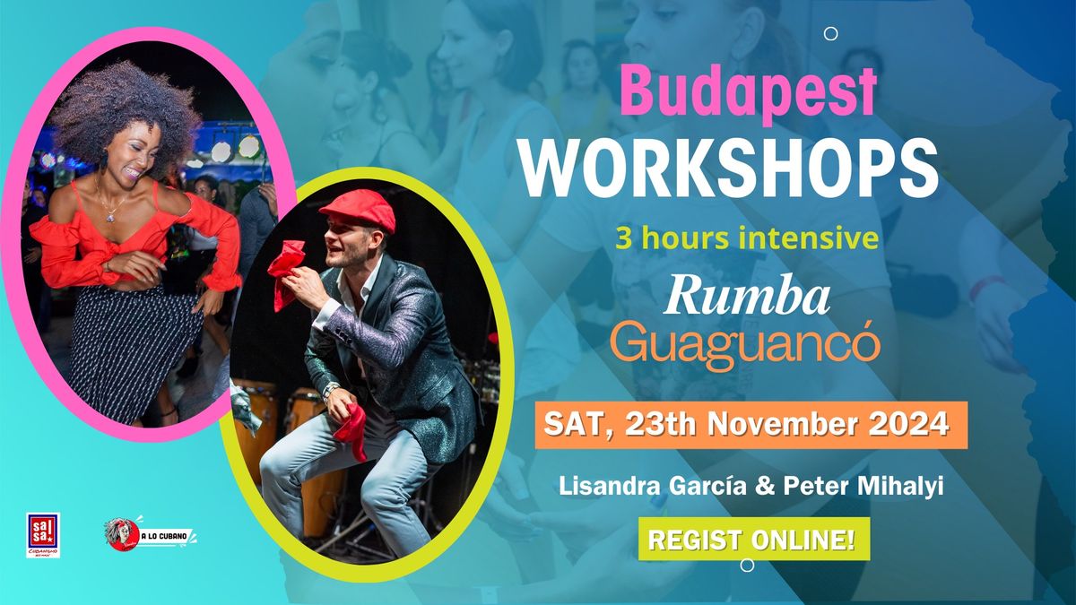 Rumba Guaguanc\u00f3 - Intenz\u00edv, kubai k\u00e9szs\u00e9gfejleszt\u0151 t\u00e1nc-workshop, KH szintt\u0151l, p\u00e1ros regisztr\u00e1ci\u00f3val