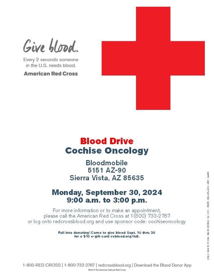 Blood Drive at Cochise Oncology