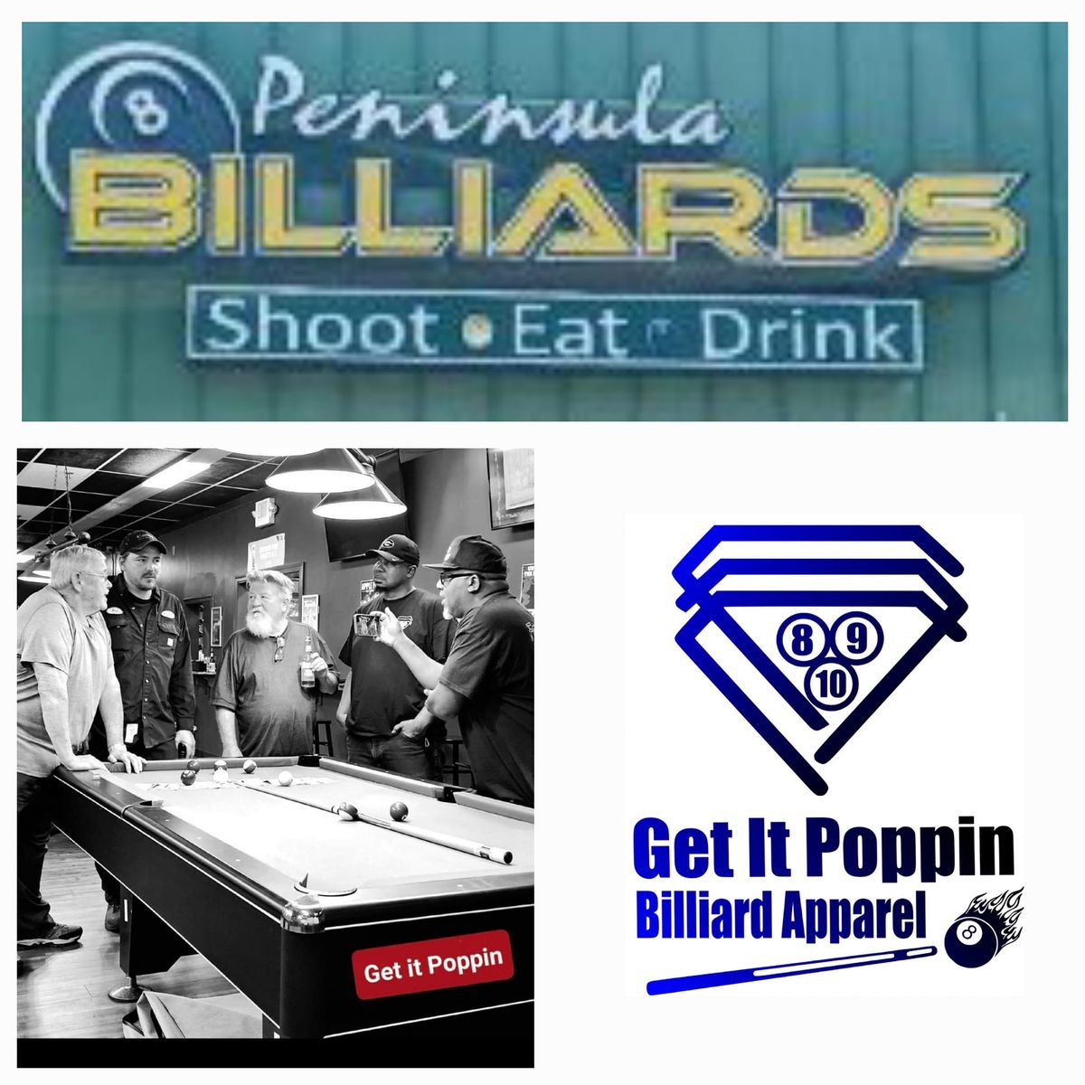 Fast Eddie Presents The 2nd Annual "Get It Poppin" At Peninsula Billiards Event, \ud83c\udfb1 ball shootout!