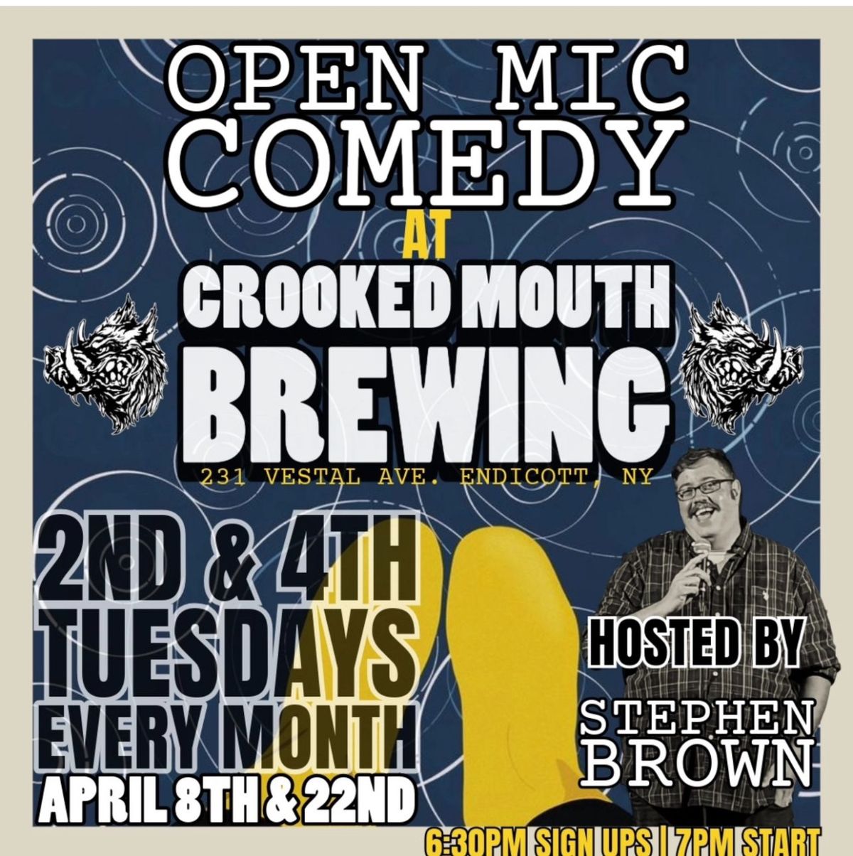 Crooked Mouth open mic comedy!