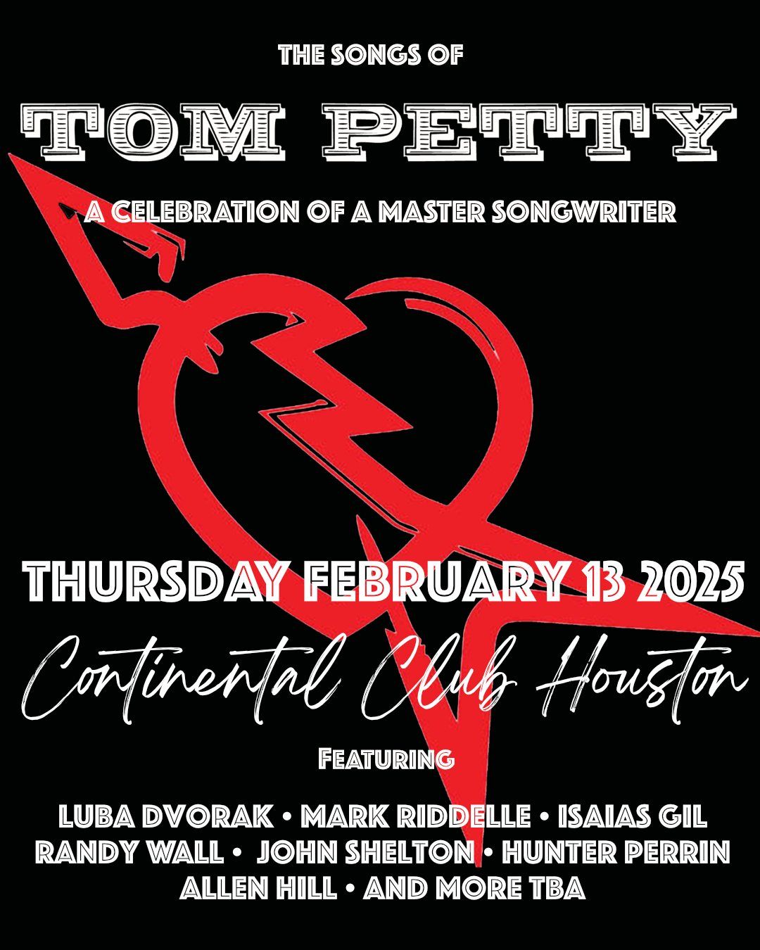 Tom Petty Tribute - A Celebration of a Master Songwriter featuring Luba Dvorak and an All Star Cast!