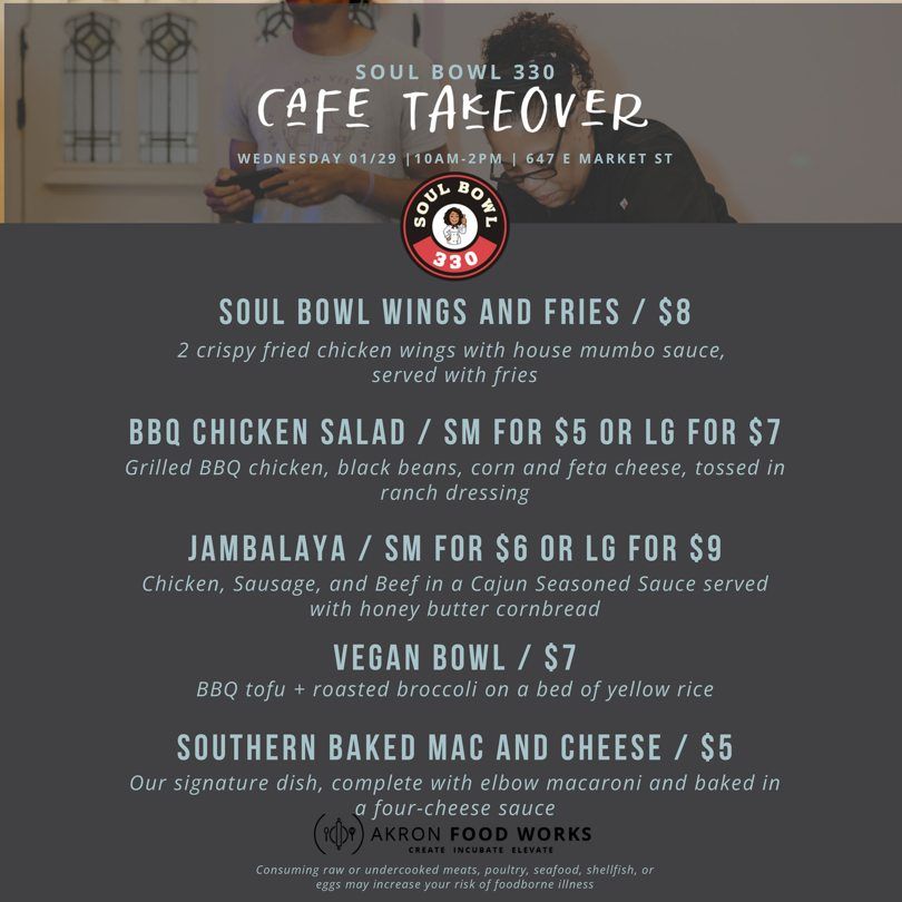 Cafe Takeover Featuring Soul Bowl 330