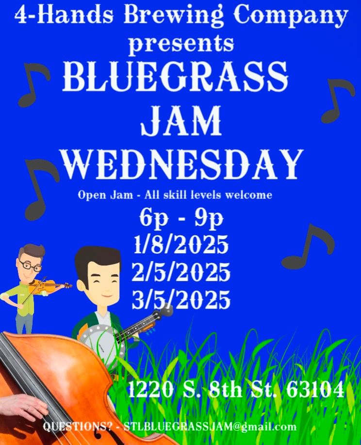 Bluegrass Jam Wednesday - presented by 4-Hands Brewing Company [No cover]