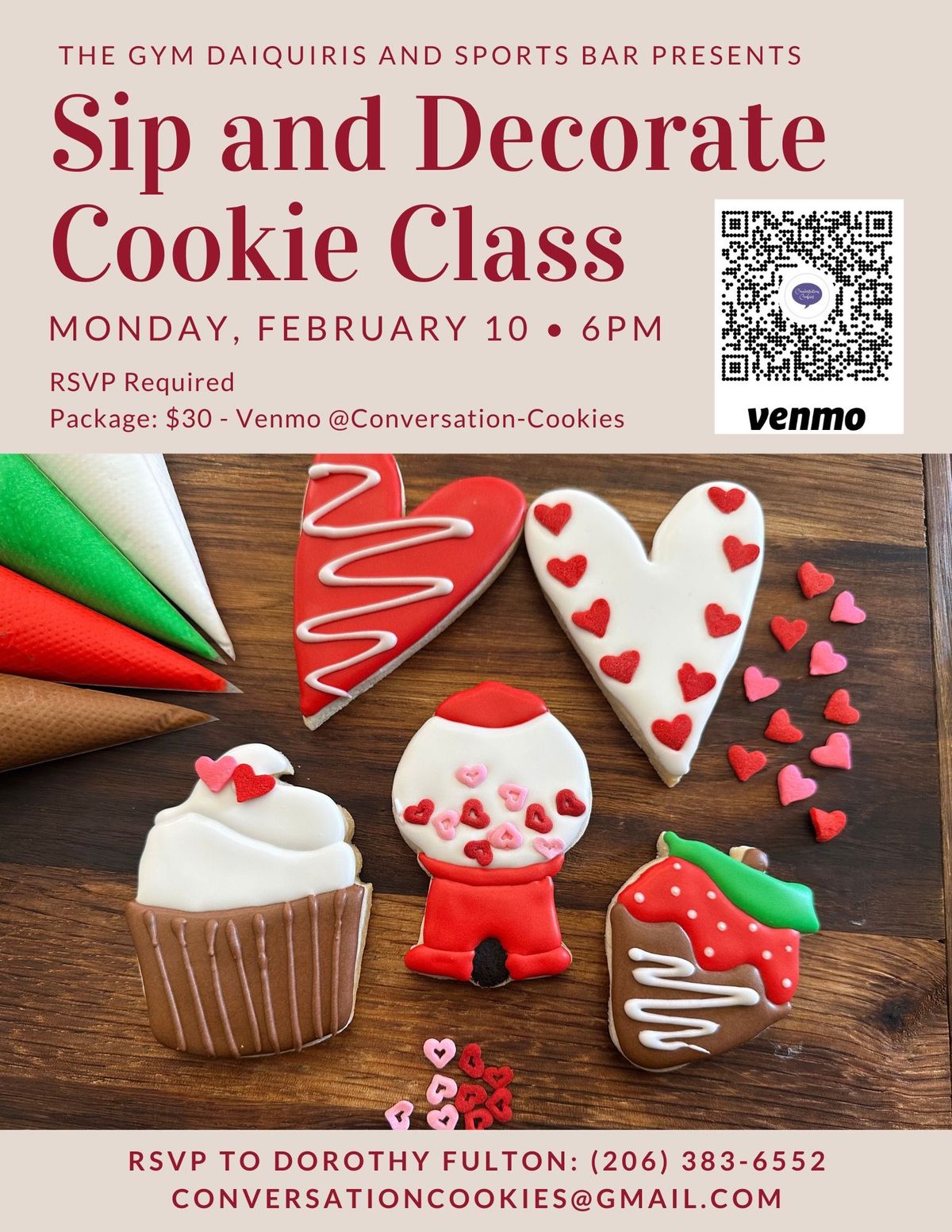 SAVE THE DATE! Valentine's Day Cookie Decorating Class