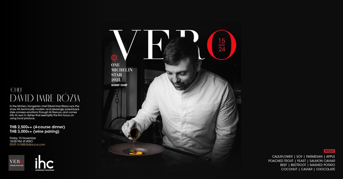 A Night with a Star: Chef D\u00e1vid Imre R\u00f3zsa at VERO