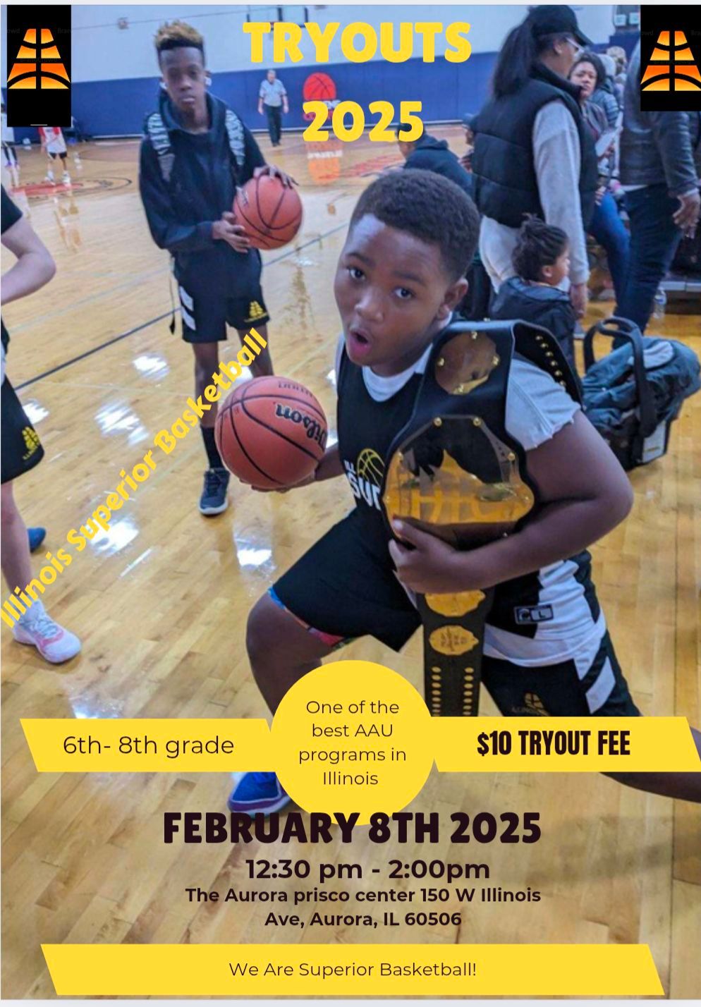 Illinois Superior Basketball Tryouts 2025(6th-8th Grade)