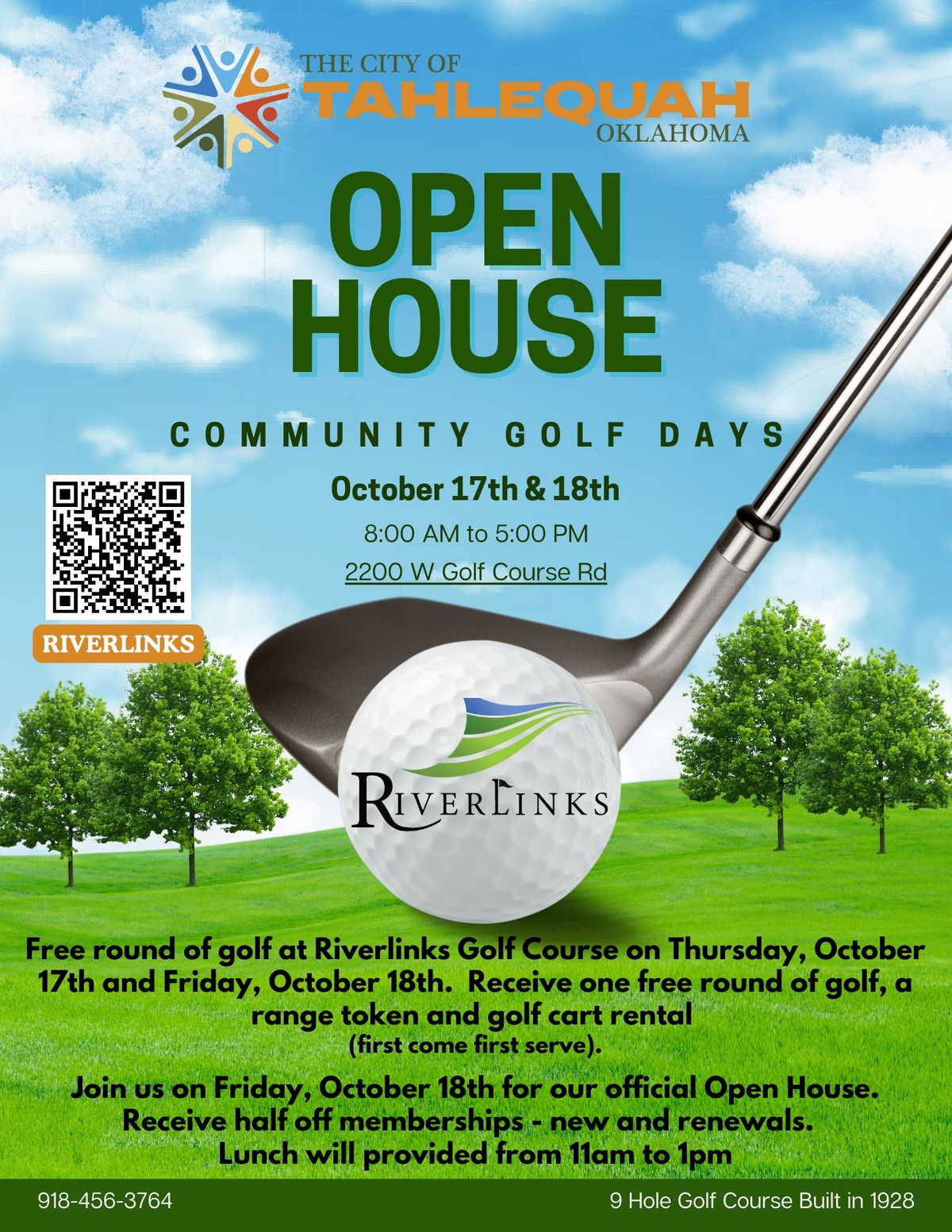 Open House & Community Golf Days at Riverlinks Golf Course