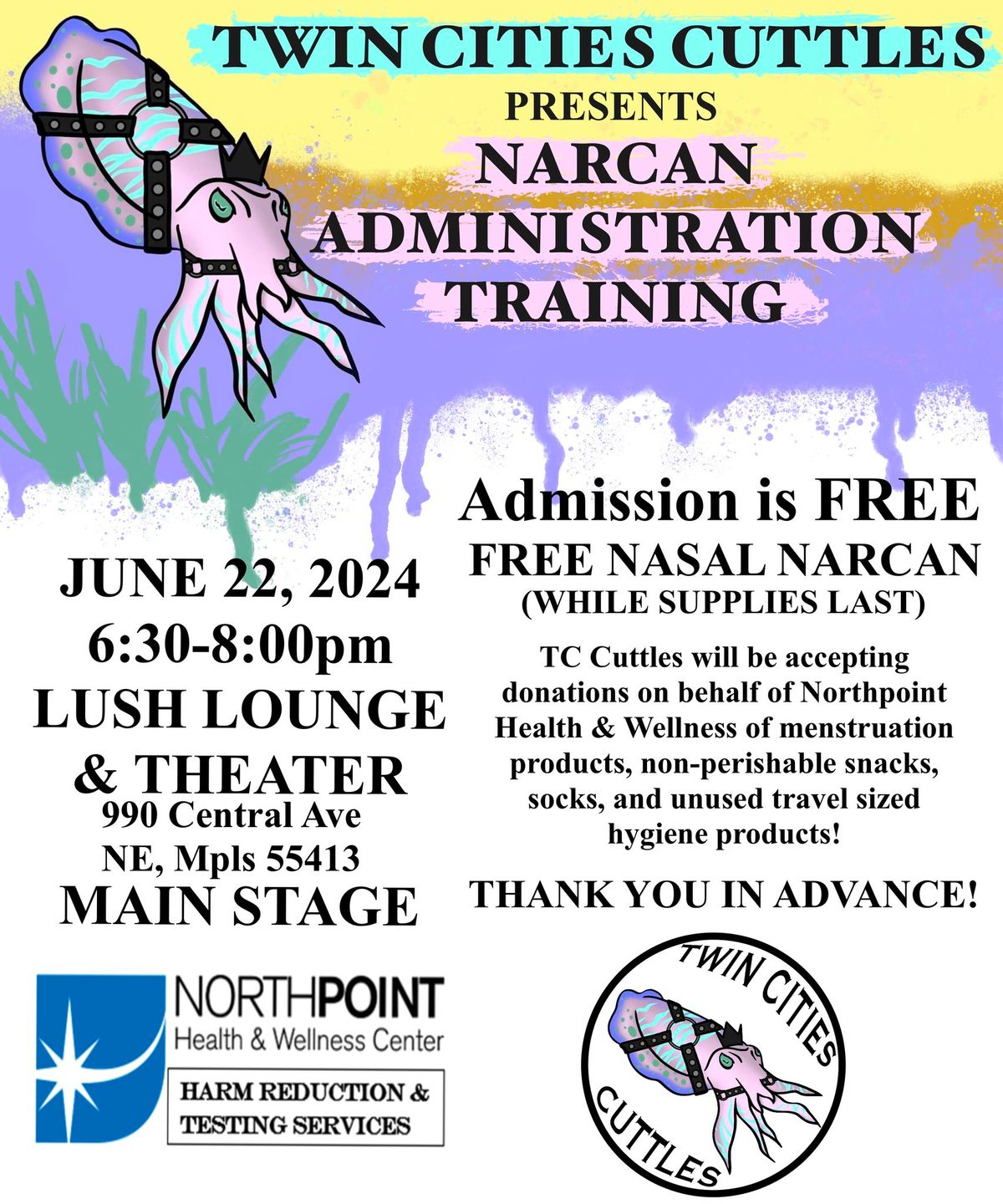 Twin Cities Cuttles Presents Narcan Administration Training!