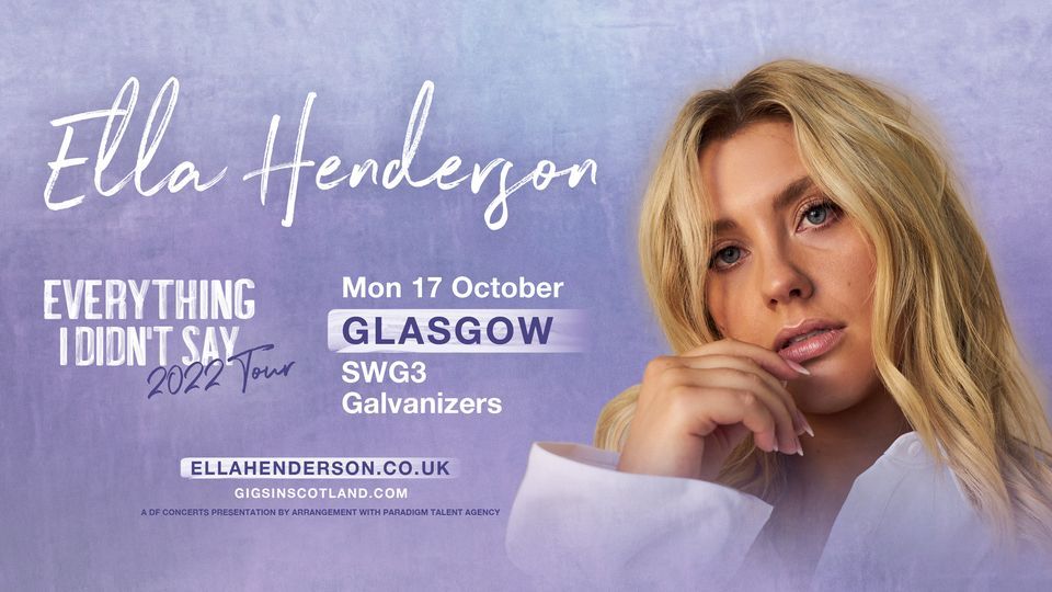 Ella Henderson | SWG3, Glasgow