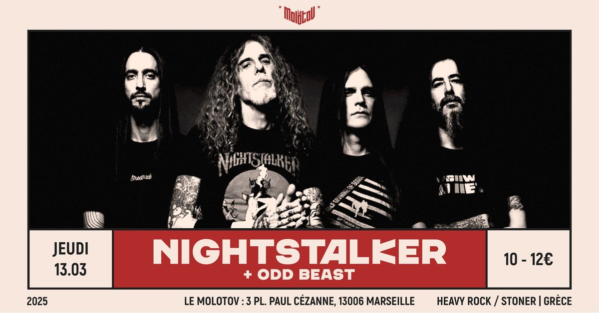 NIGHTSTALKER [Heavy Rock \/ Stoner | GR] + ODD BEAST \u2022 Le Molotov, Marseille