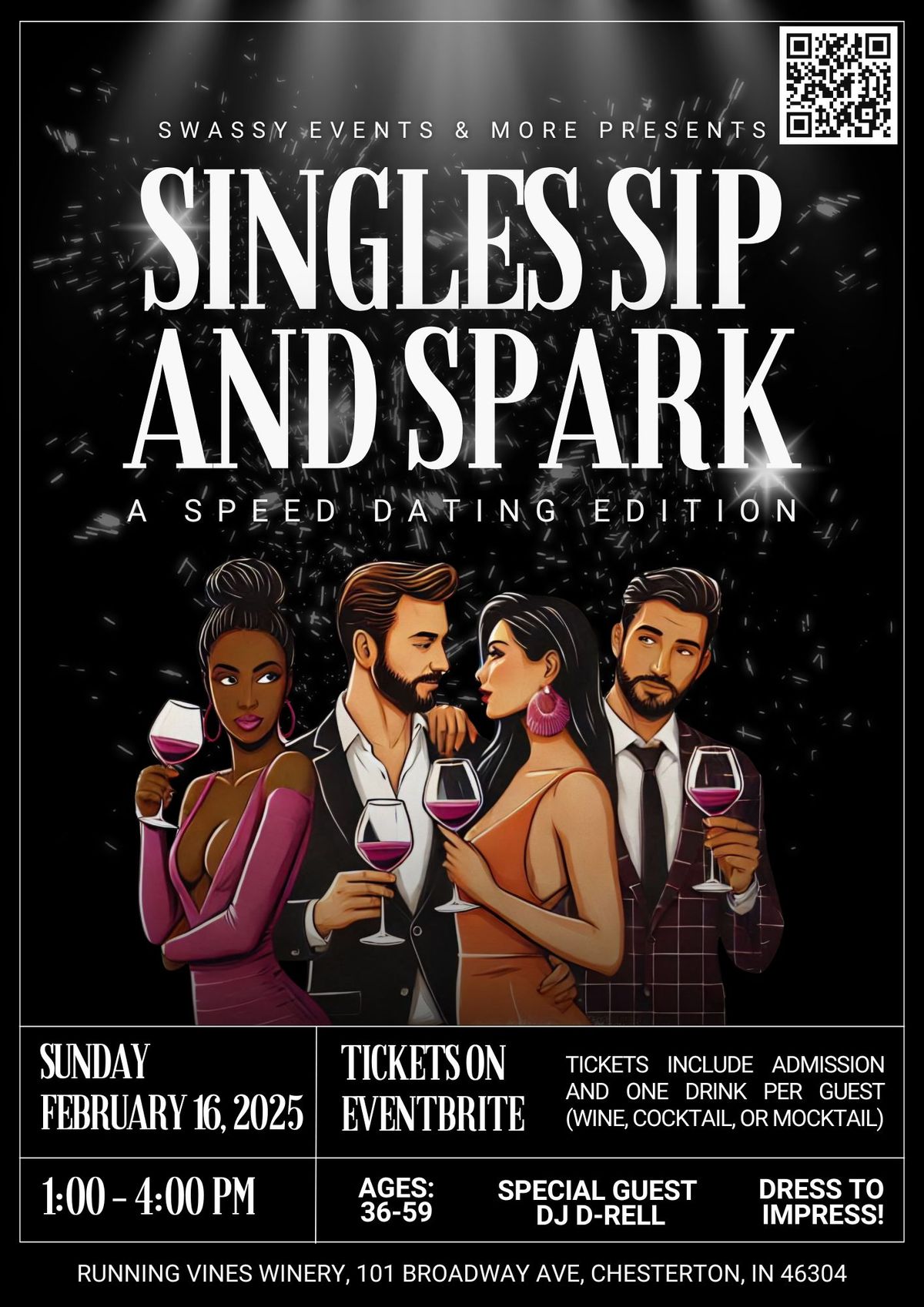 Swassy Events & More Presents: Singles Sip & Spark- A Speed Dating Edition