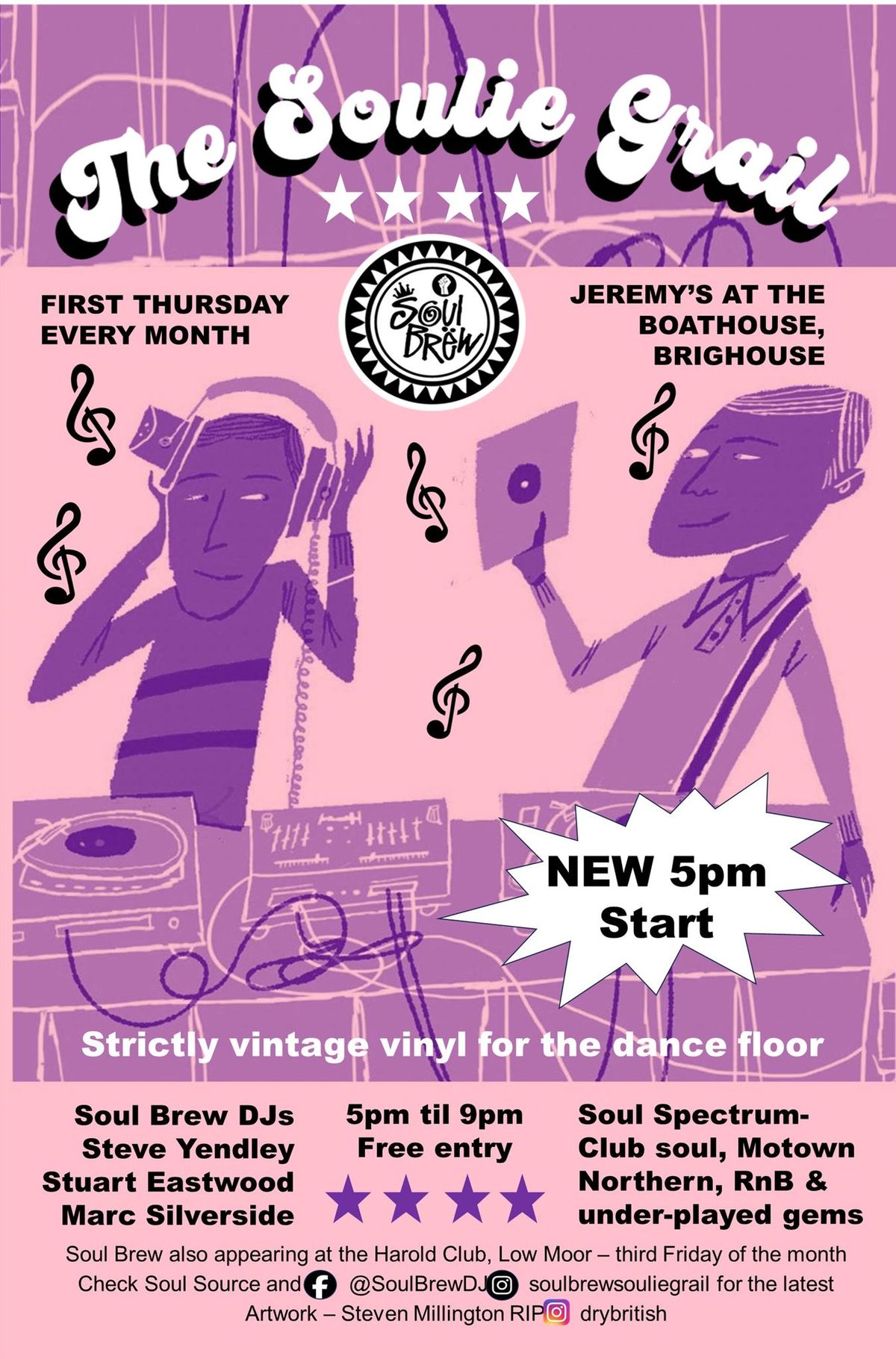 \u2b50\ufe0f SoulBrew Thursdays \u2b50\ufe0f 5pm - 9pm \u2b50\ufe0f free entry