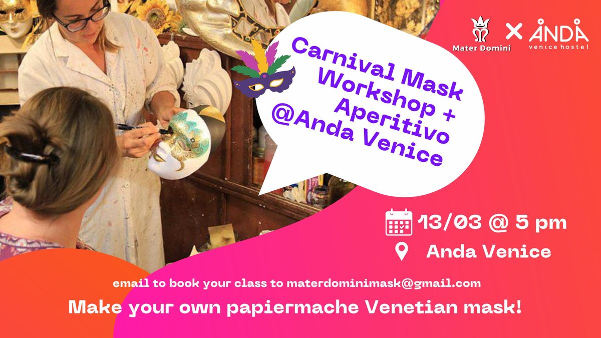 Carnival Mask Workshop + Aperitif