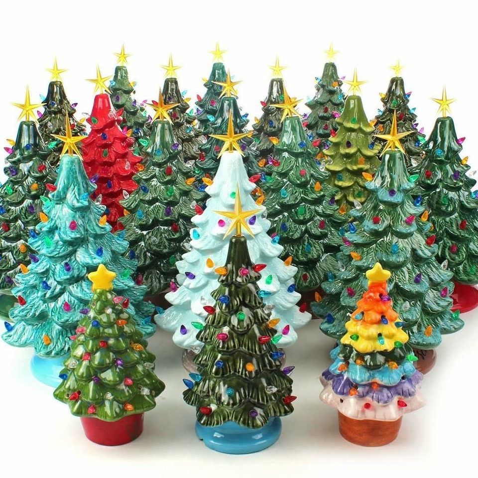 Light-Up Ceramic Christmas Tree: FULL