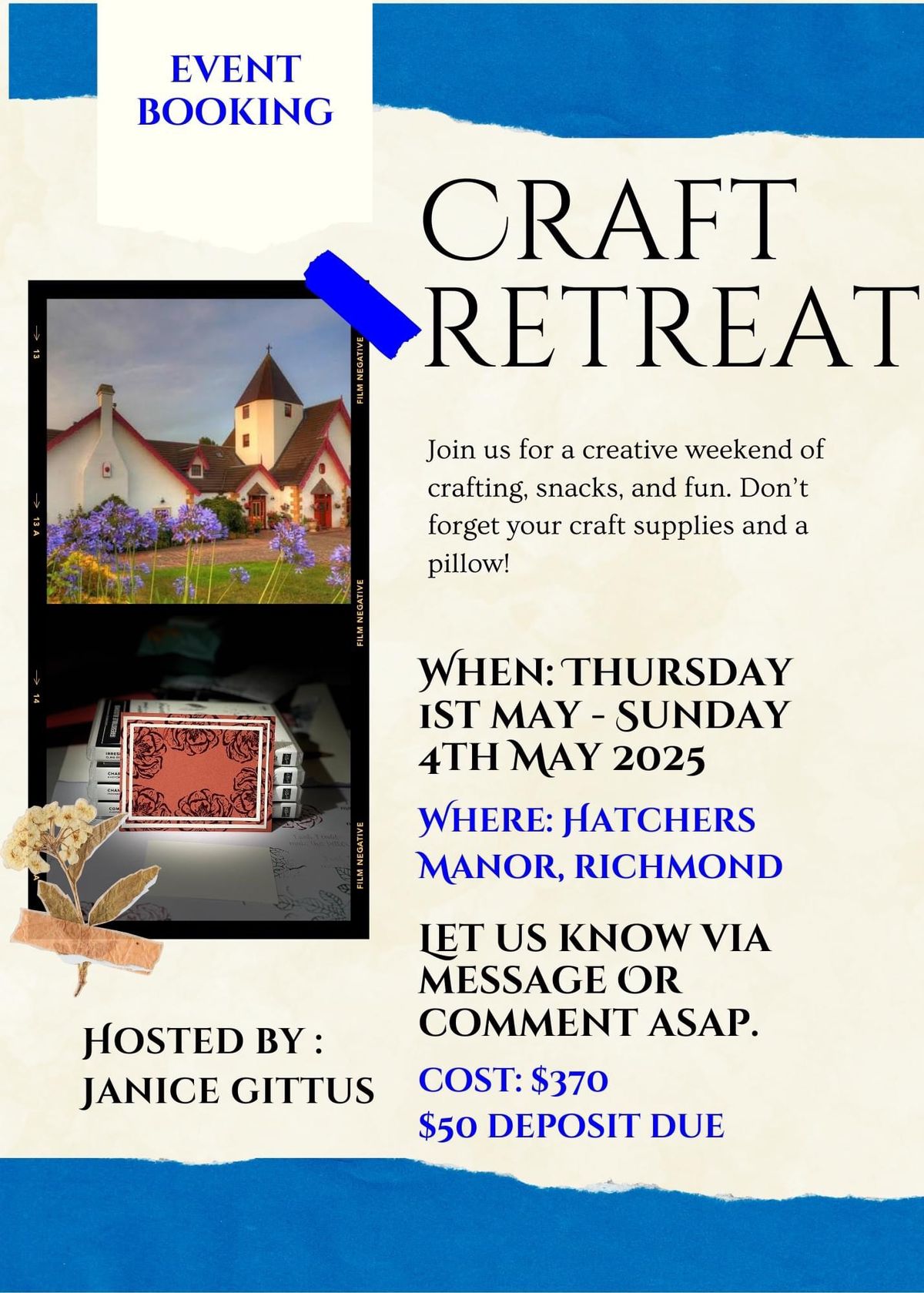 Autumn Craft Retreat - Hatchers Manor