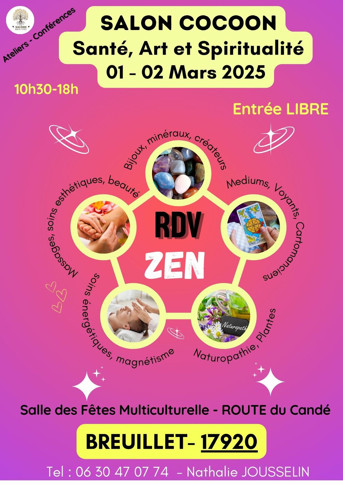 rdv - SALON COCOON: Sant\u00e9, Art & Spiritualit\u00e9 - 17920 BREUILLET - Bien \u00catre 