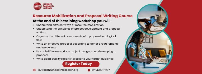 Training Workshop on Resource Mobilization and Proposal Writing
