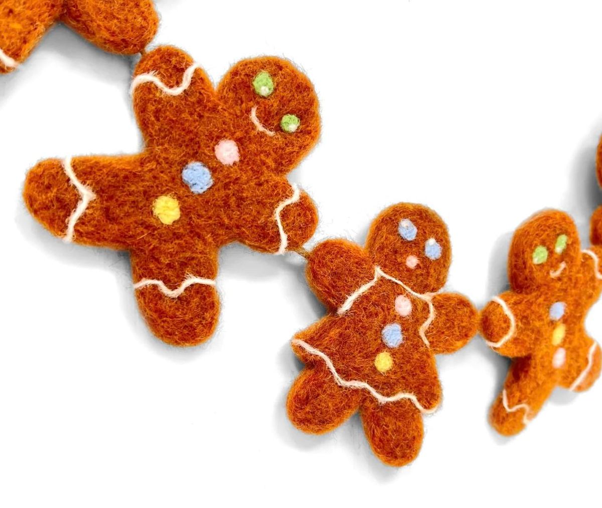 Needlefelt: Gingerbread Bunting or Xmas Decs!