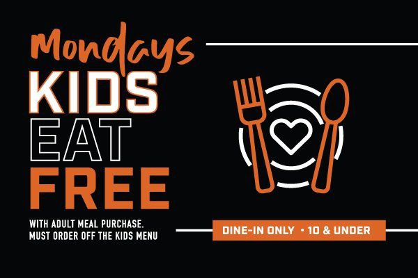 Monday\u2019s Kid\u2019s Eat Free!