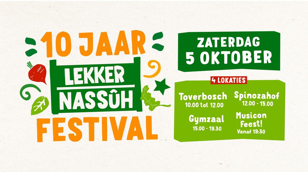 ZATERDAG 5 OKTOBER LEKKERNASS\u00dbH-FESTIVAL!