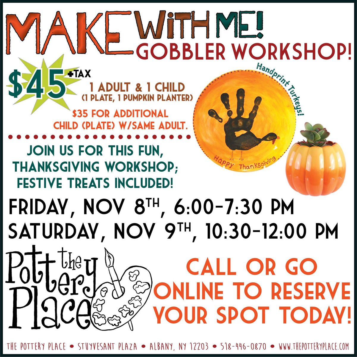 Make w\/ Me Gobbler Workshop SATURDAY