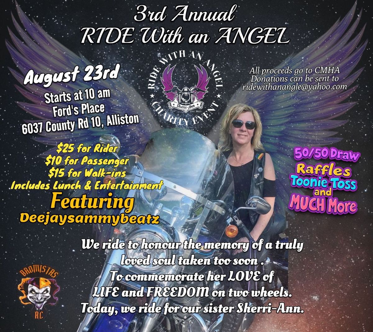 3rd Annual Ride with an Angel charity Event 