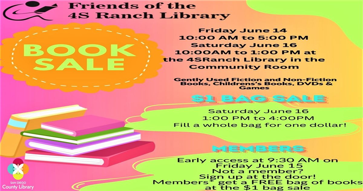 Friends of The 4S Ranch Library - BOOK SALE