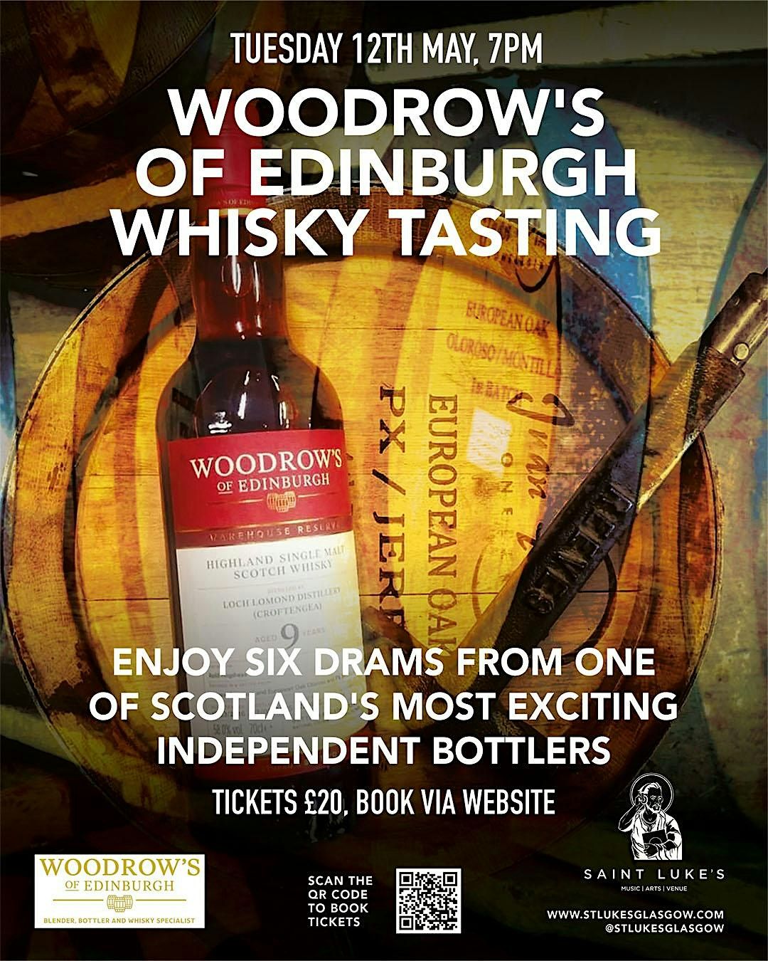 Woodrow's of Edinburgh X Saint Luke's Whisky Tasting
