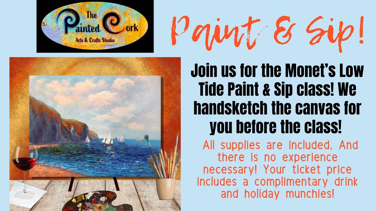Paint & Sip ~ Monet's Low Tide ~ $5 OFF Saturday Special!