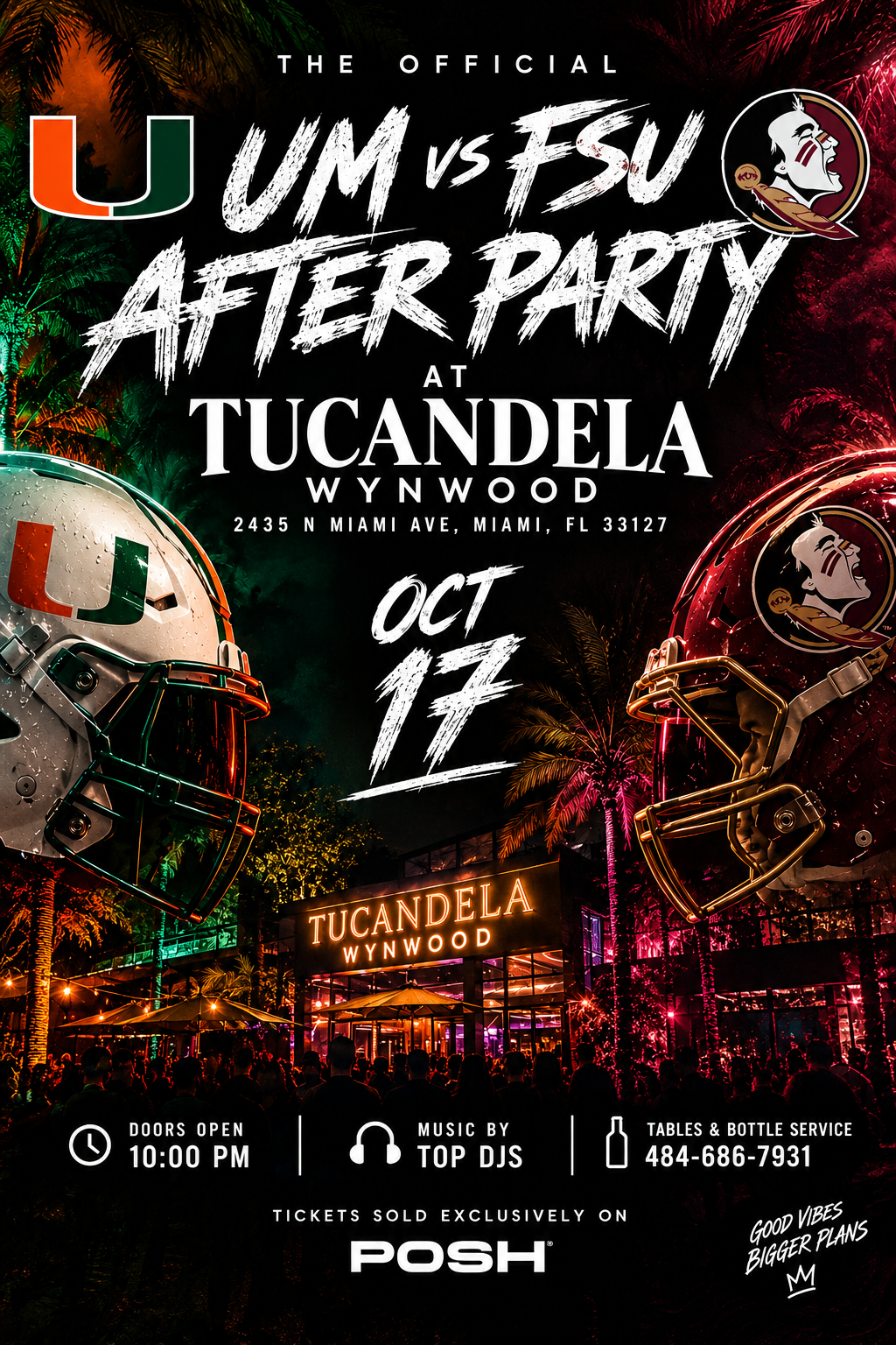 UM vs FSU AFTER PARTY Tickets, Tucandela wynwood , Miami, 17 October to ...
