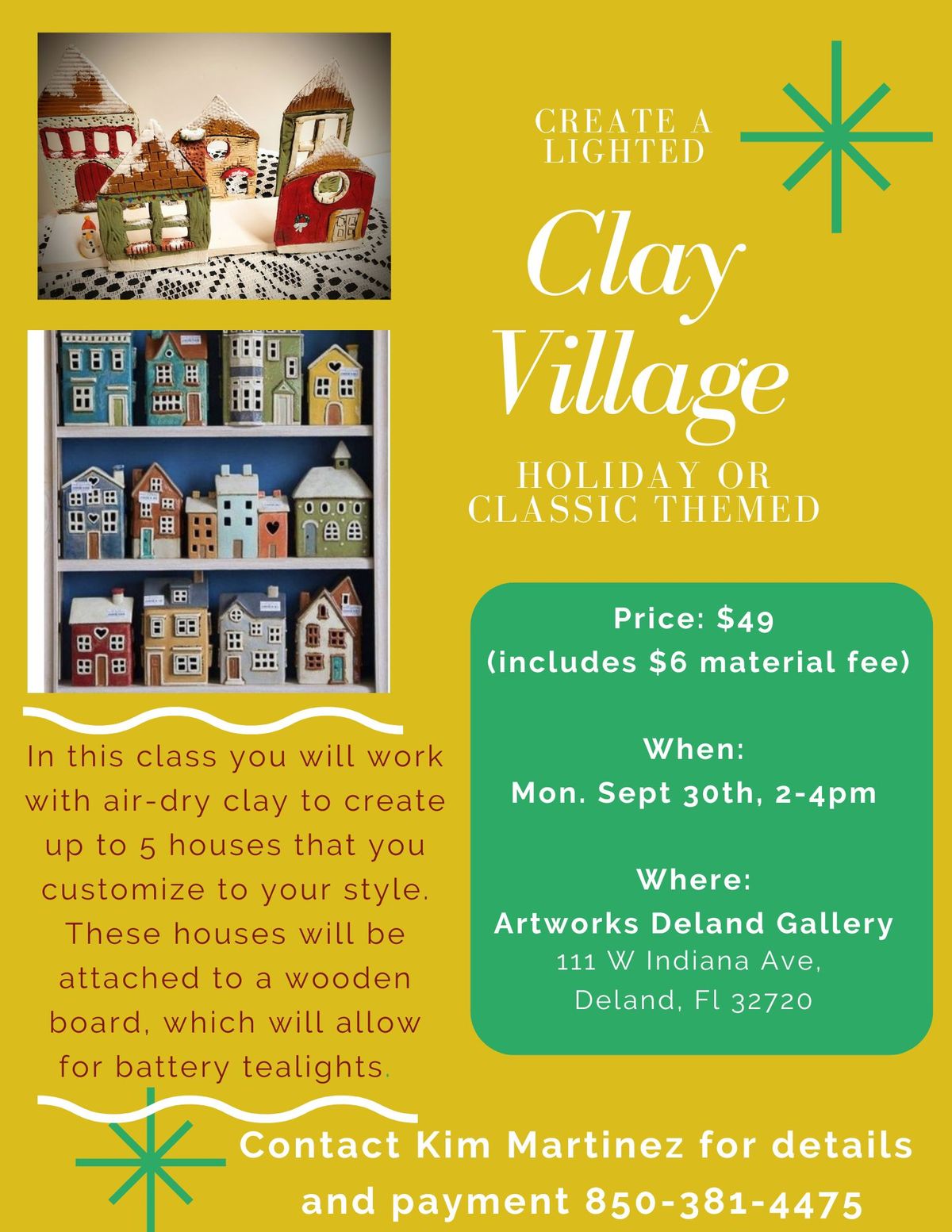 Create a Lighted Clay Village