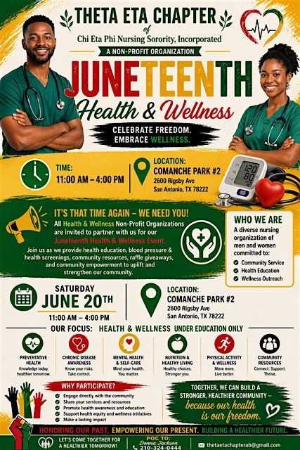 Juneteenth Health, Wellness and Resource Fair